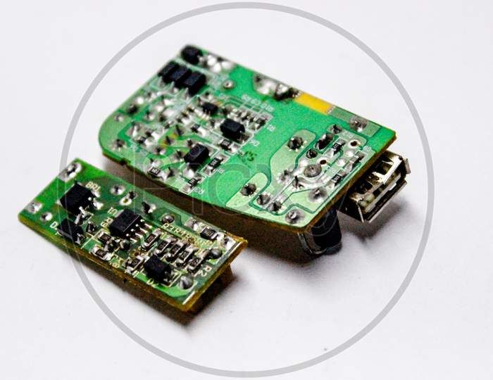 Optical mouse Mother Board With Isolated White Background