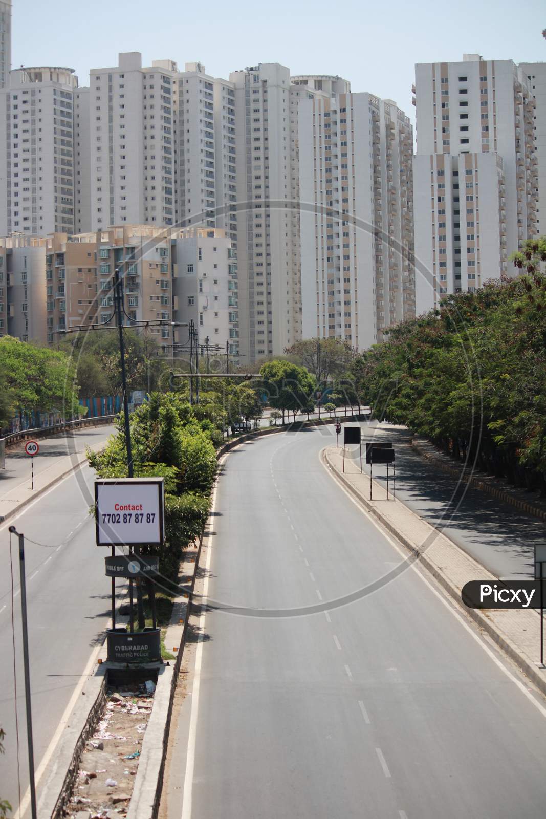 Roads Towards Hi-Tech City Seems Empty Today