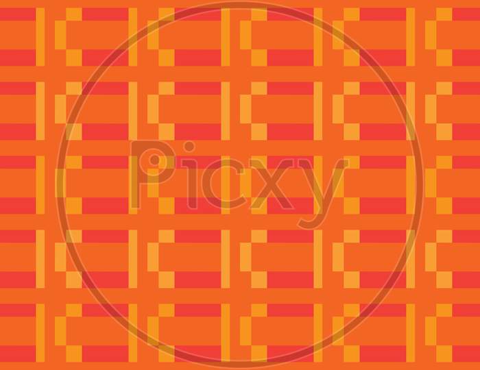 geometric pattern in red and yellow color with block