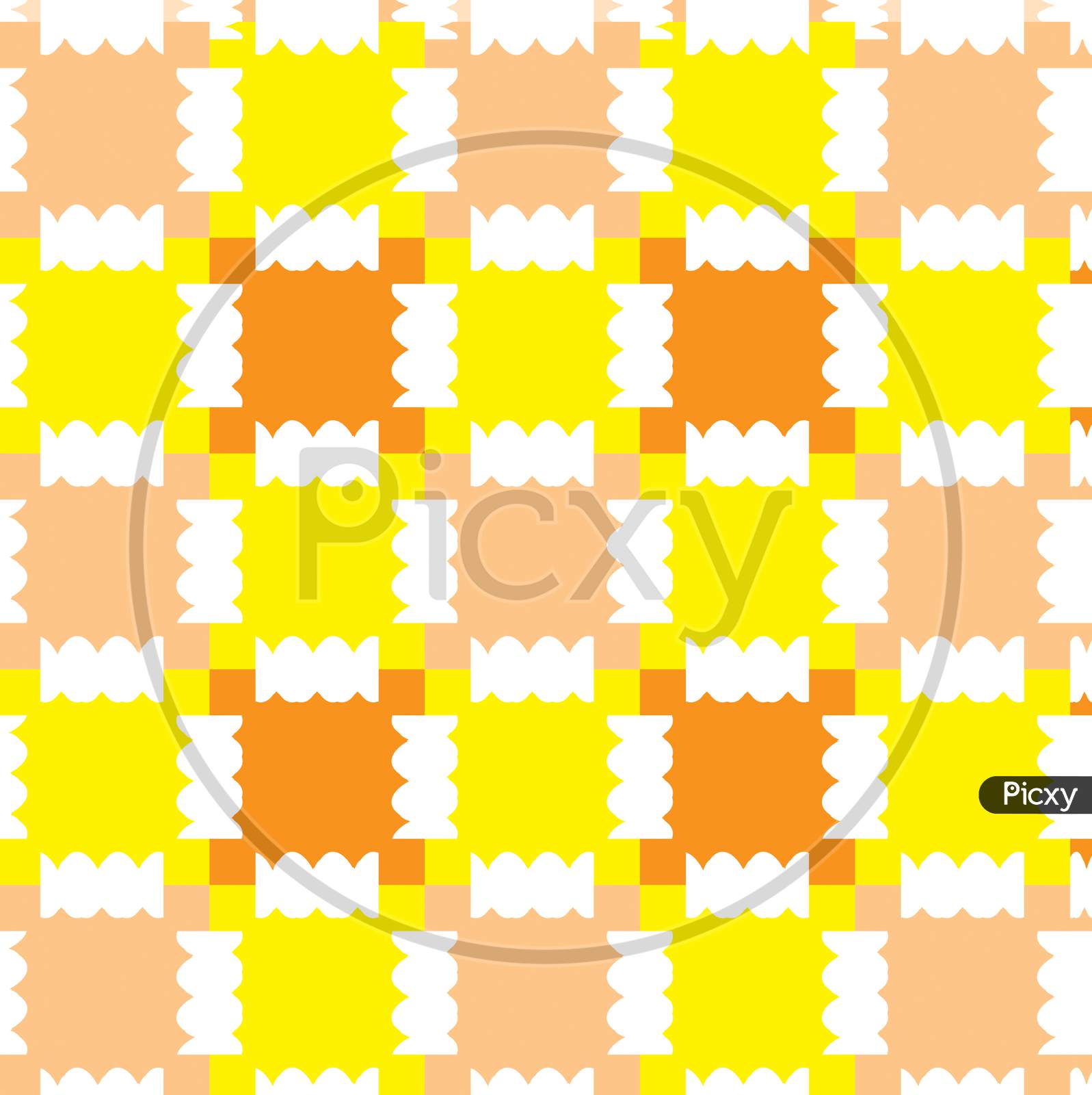 geometric pattern in white and yellow color with brush effect
