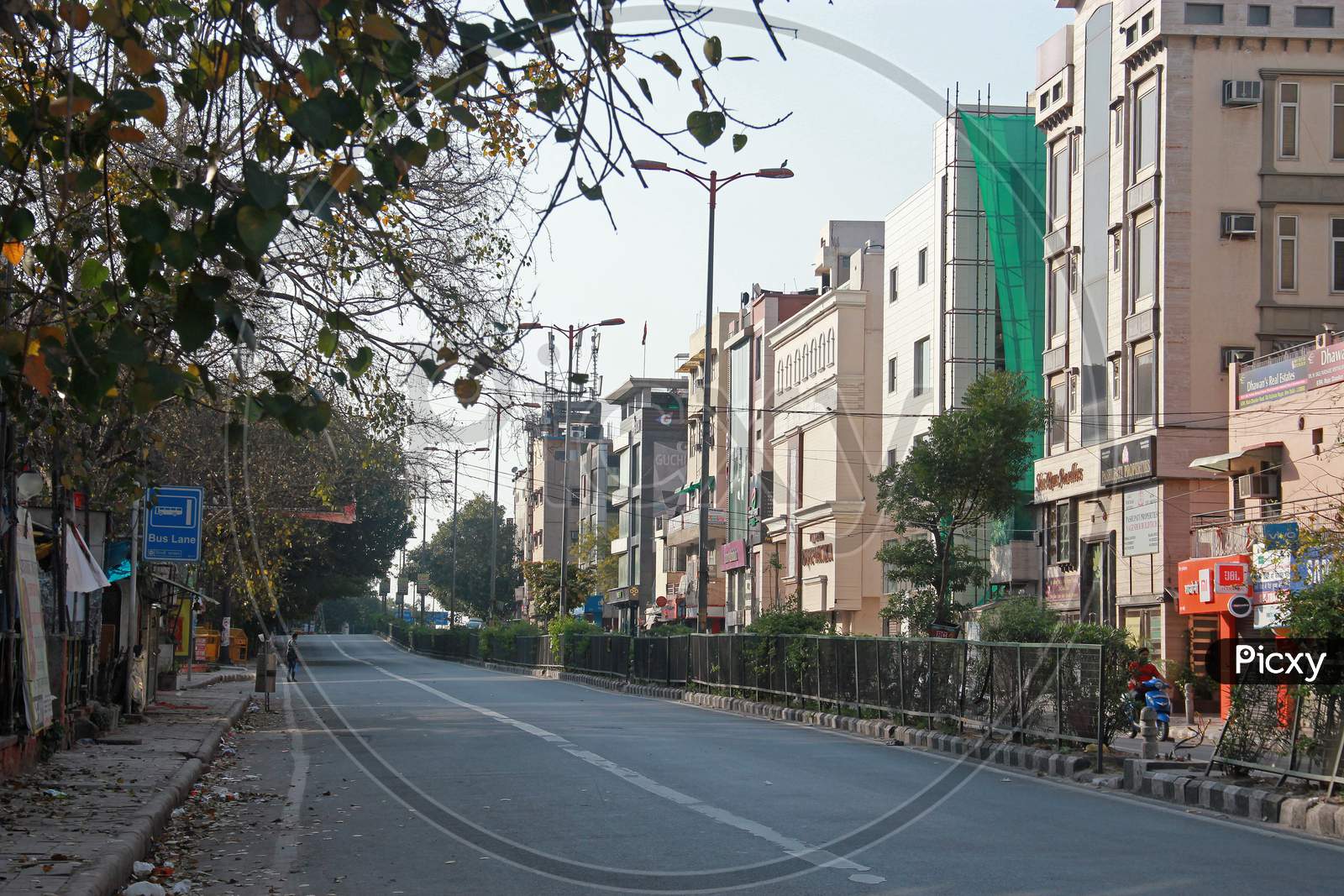 Janata Curfew, Deserted Roads in Delhi As Indian Prime Minister Narendra Modi Called For A 14 Hour Janta Curfew Or Self-Imposed Quarantine To Break The Highly Contagious Covid 19 Or Corona Virus Spread