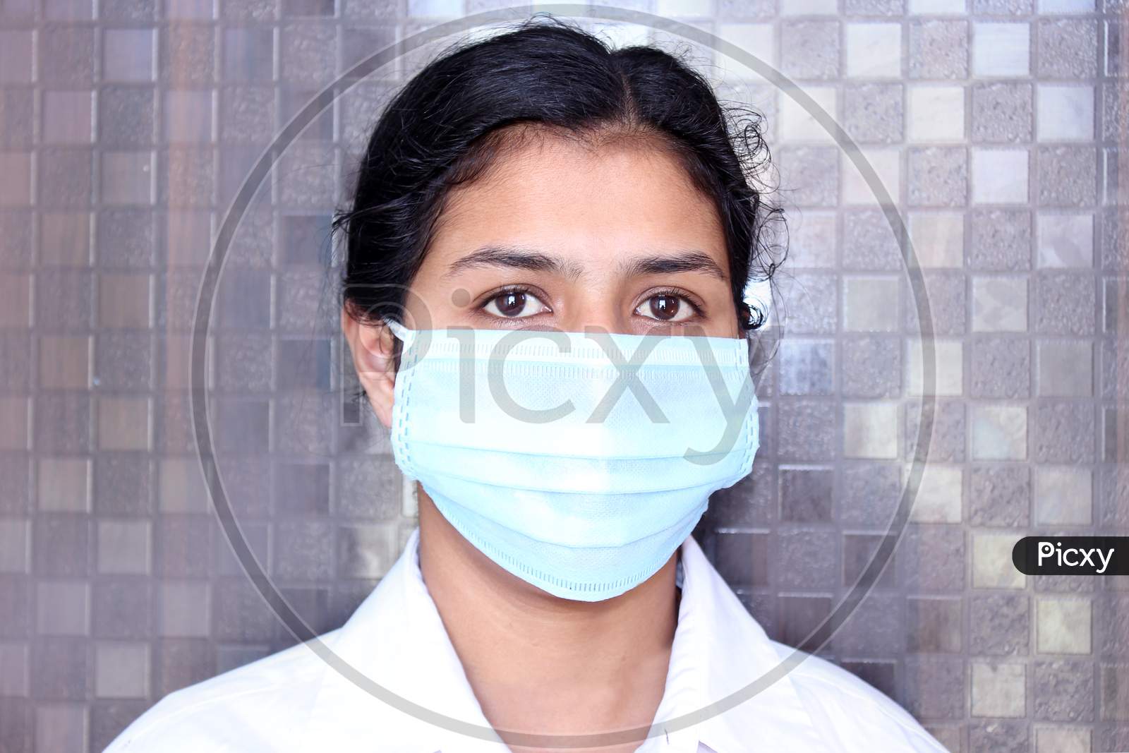 Mask on face for corona virus