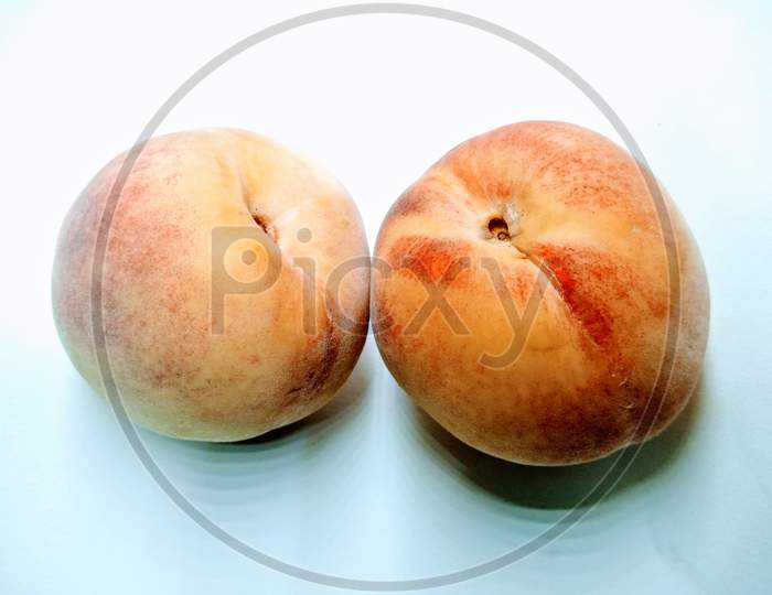Apricot Fruit Closeup Over an isolated White Background