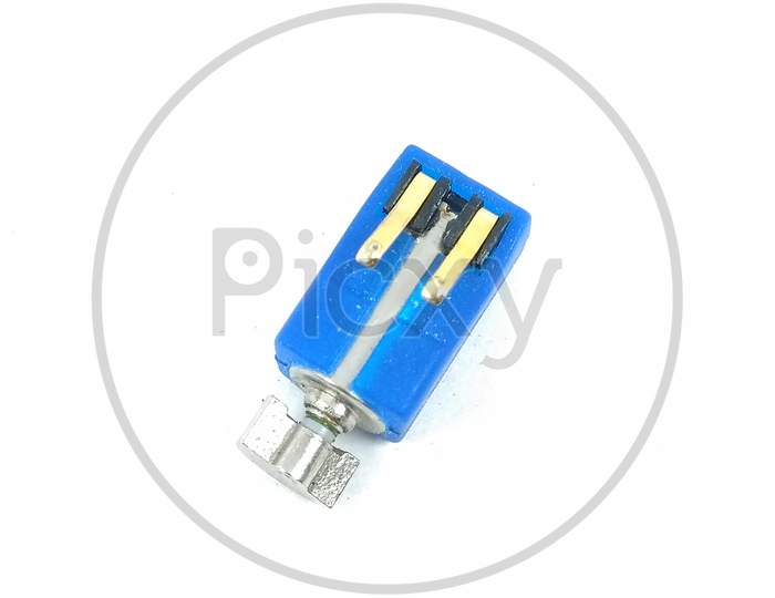 Micro Motor Of an Electronic Device On White  Background