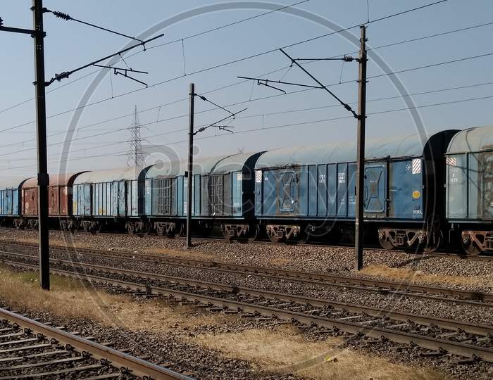 Electric Lines At an Railway Station
