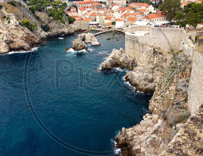Fort Lovrijenac and Bokar Dubrovnik, Croatia - view from Dubrovnik walls.