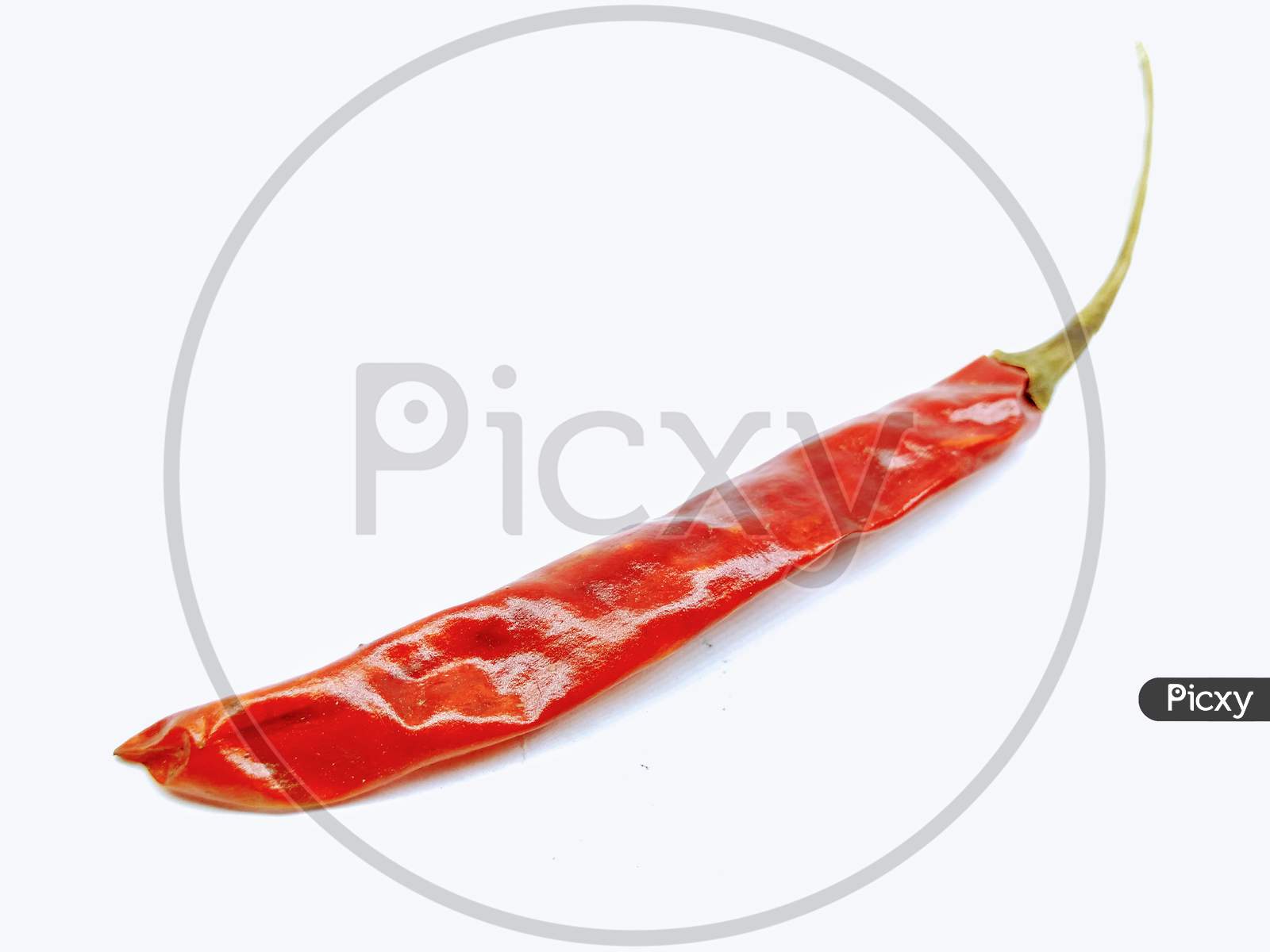Dried Red Chili On an White Background