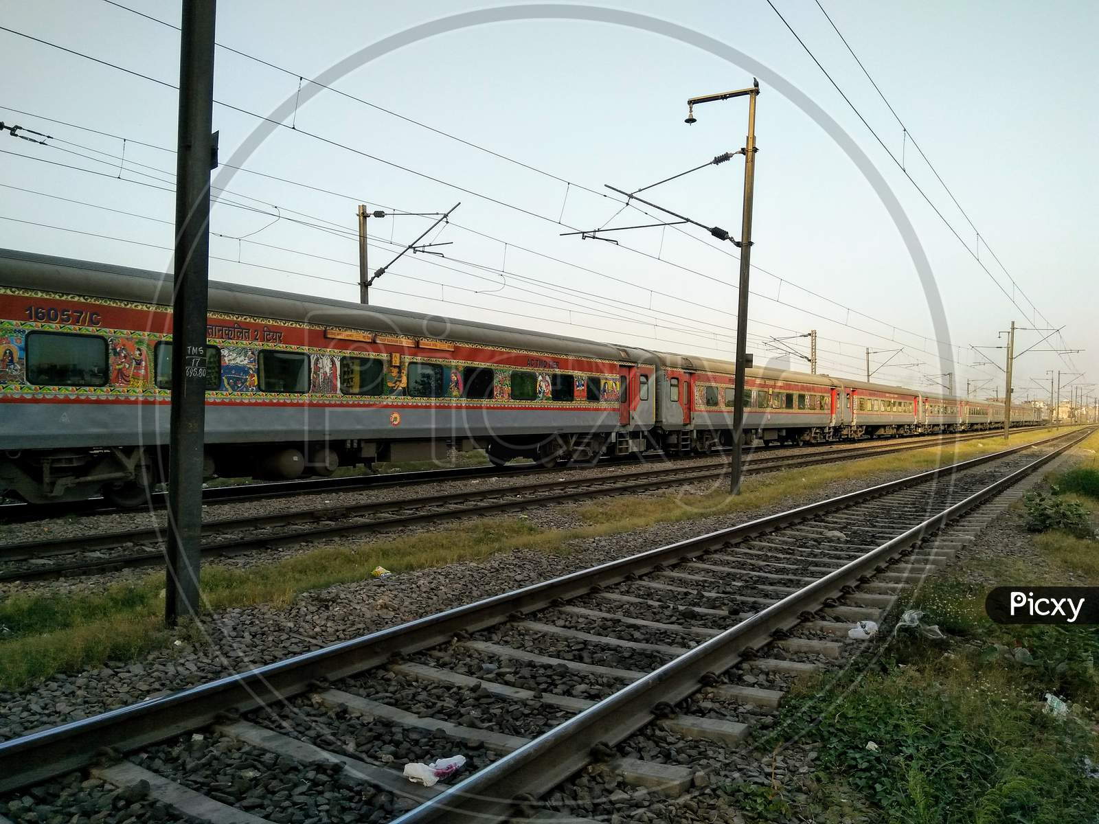 Railway track And train On track