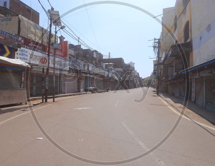 Deserted Roads During Lock down Due to Corona Virus Or COVID 19  Outbreak In india