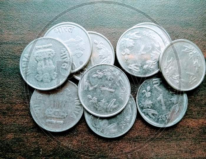 A picture of coins