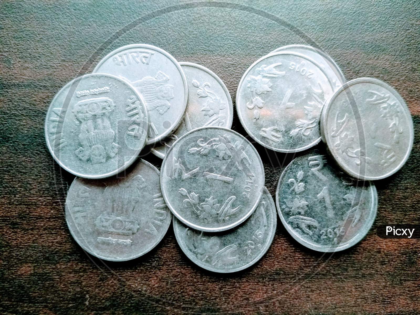 A picture of coins