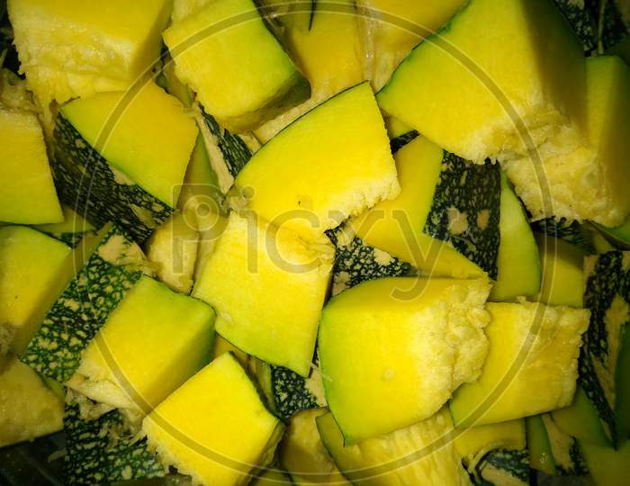 Cucumber Pieces Closeup