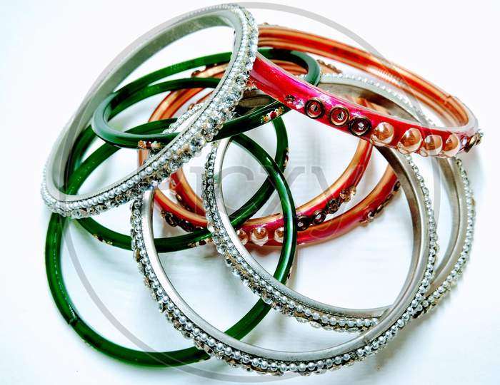 Bangles On an Isolated White Background
