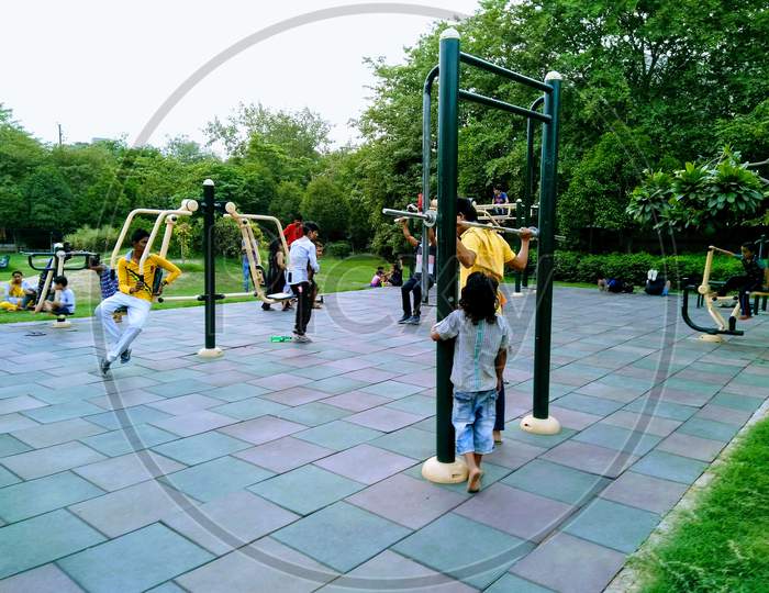 People Playing in an Park