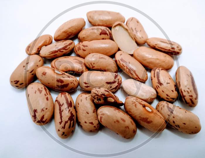 Kidney Beans  Over an Isolated White Background