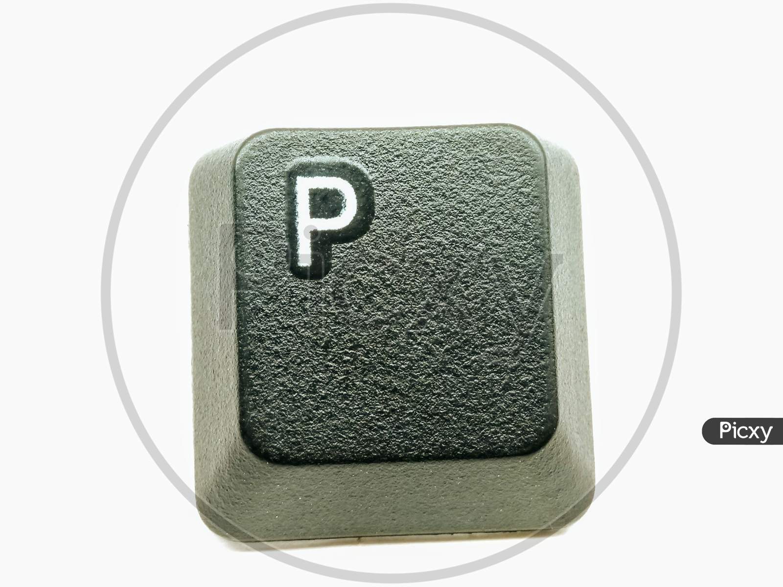 Letter P  Key Of a Keyboard Closeup