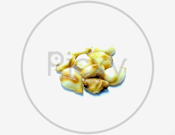 Garlic Closeup Over an isolated White Background