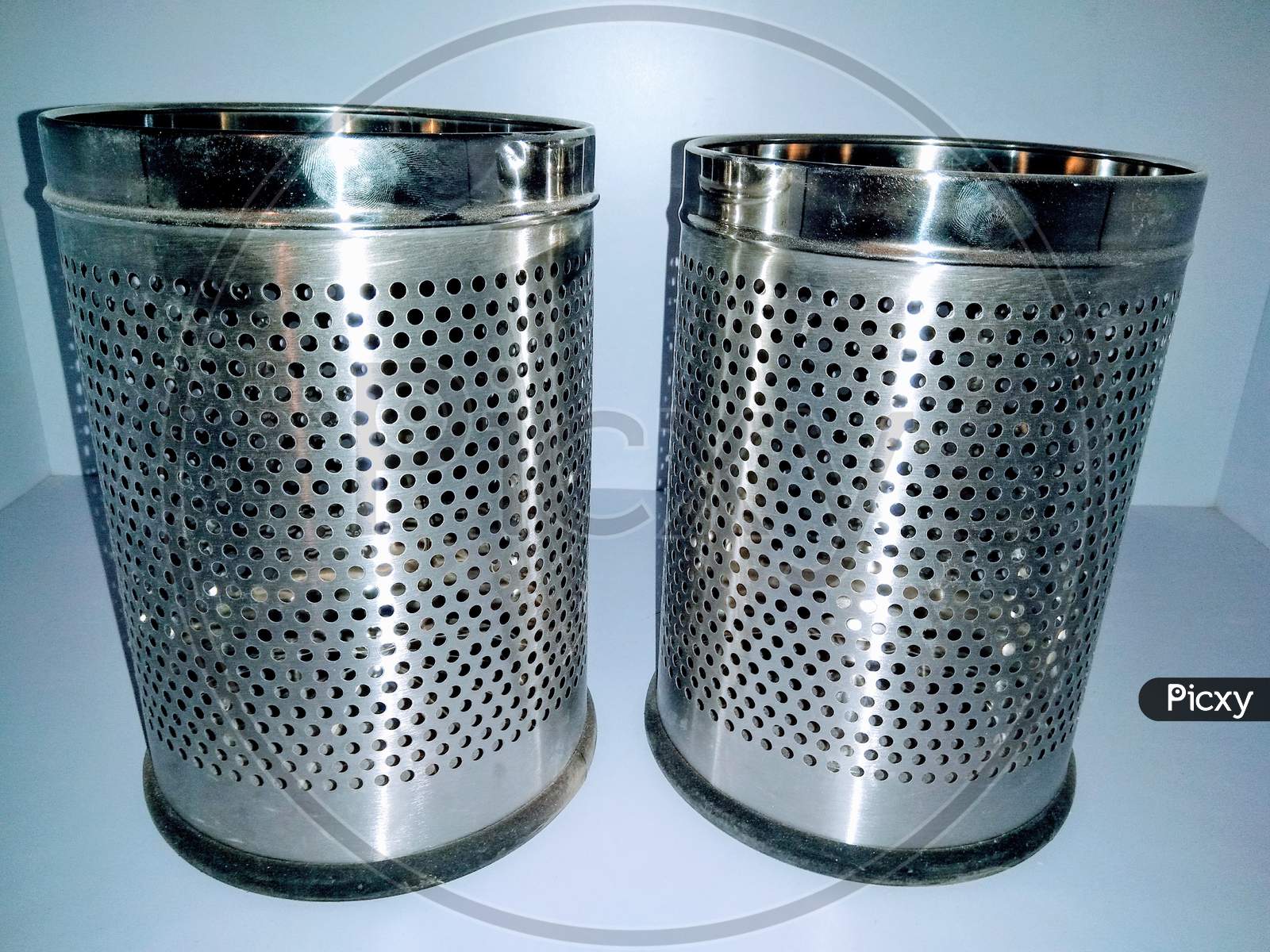 Dustbins  On a White Background