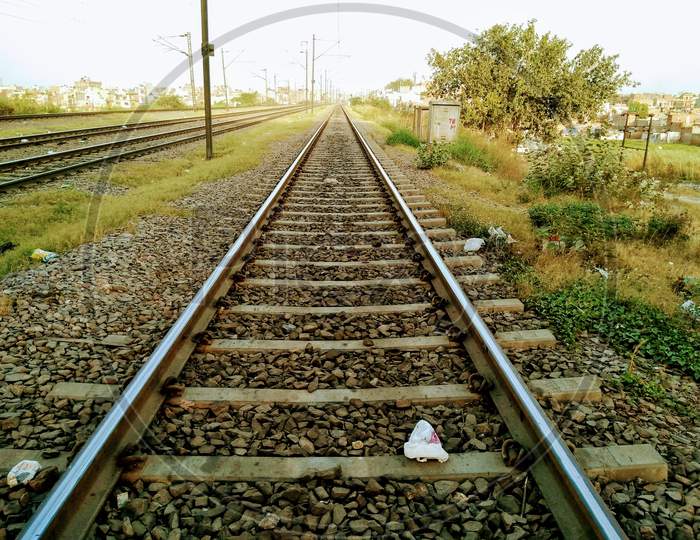 A picture of railway track