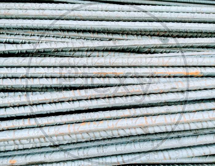 A picture of steel rods