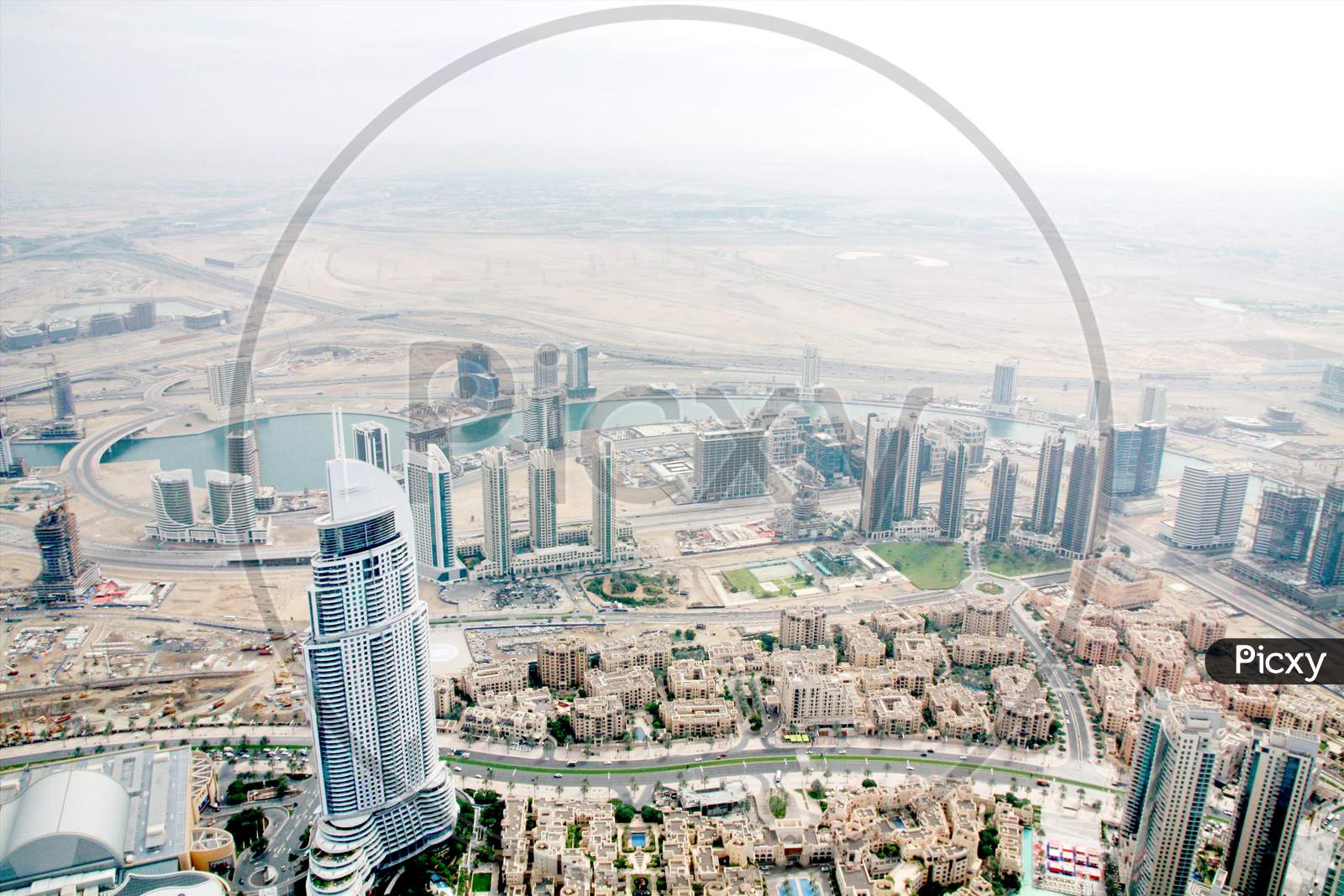 Aerial View Of Dubai Skyline,