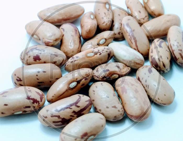 Kidney beans Over an Isolated White  Background