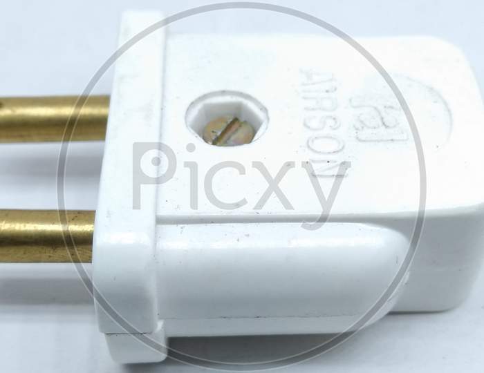 Electric Plug On an Isolated White  Background