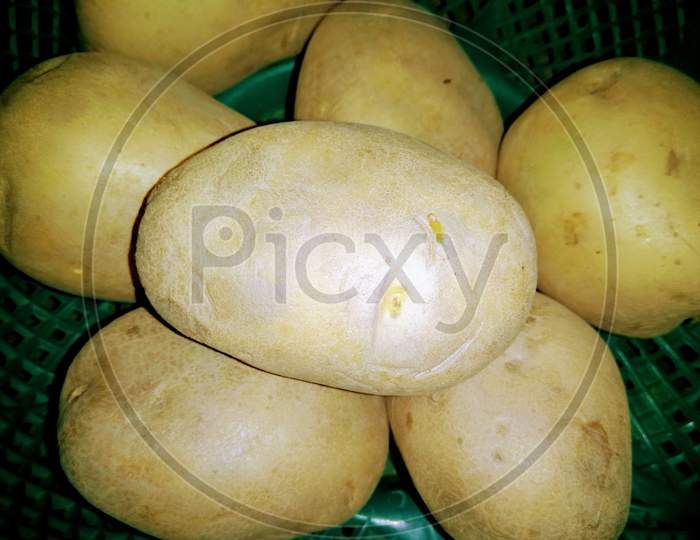 Potatoes Closeup Forming a Background