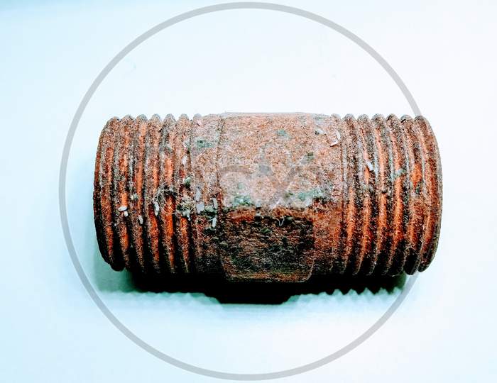 Rusted metal Pipe With threads