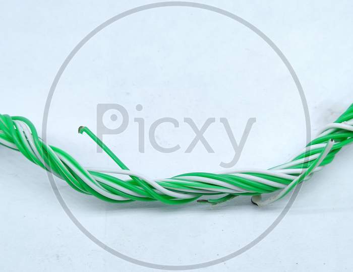 Electric Wires On an Isolated White Background