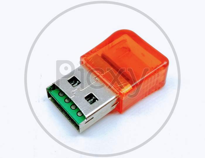 Micro SD Or Memory Card Reader On White Background
