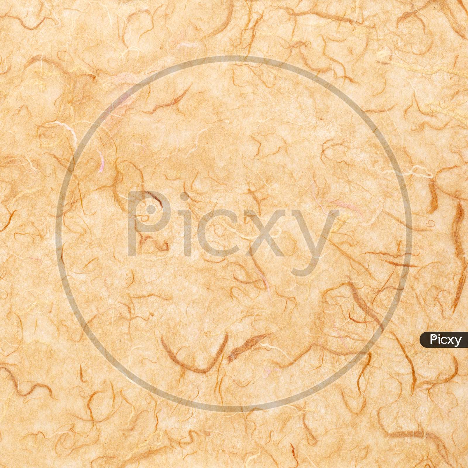 Background Of Light Brown Textured Handmade Mulberry Paper
