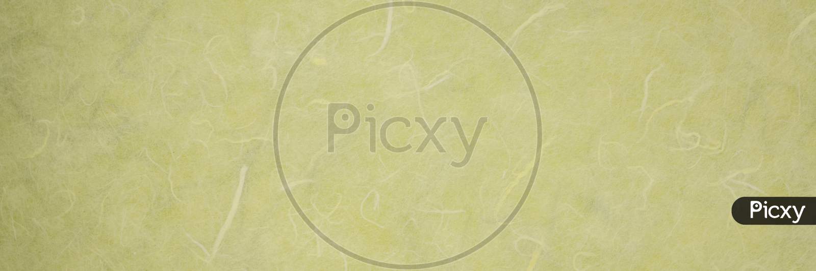 Background Of Green Textured Handmade Mulberry Paper, Panoramic Web Banner