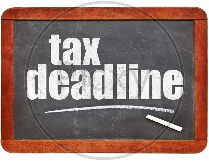 Tax Deadline Words On Blackboard