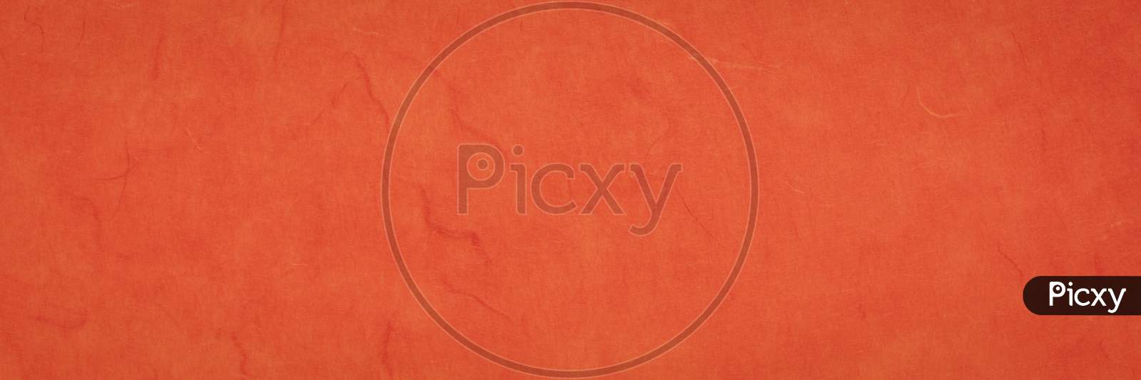 Background Of Red And Orange Textured Handmade Mulberry Paper, Panoramic Web Banner