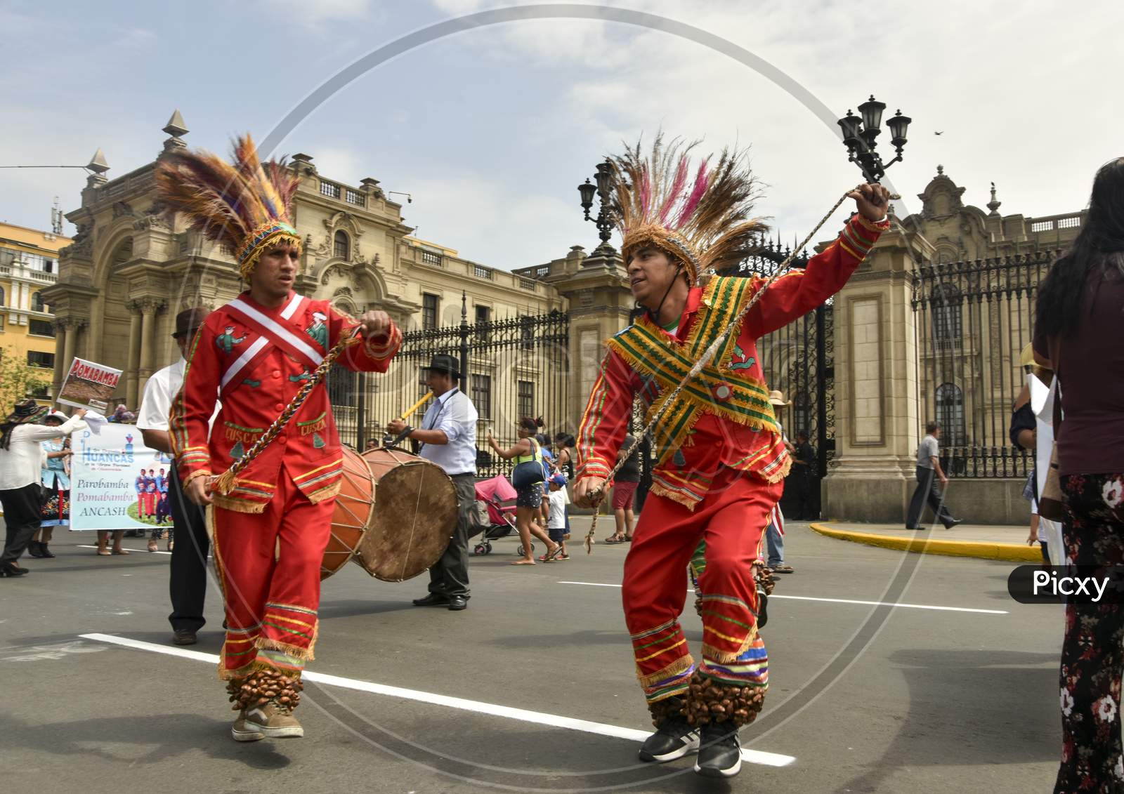 Peruvian religious dancers