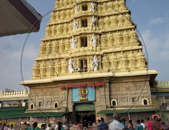 Temple Shrine Of Sri Chamundi Goddess in Mysore Karnataka