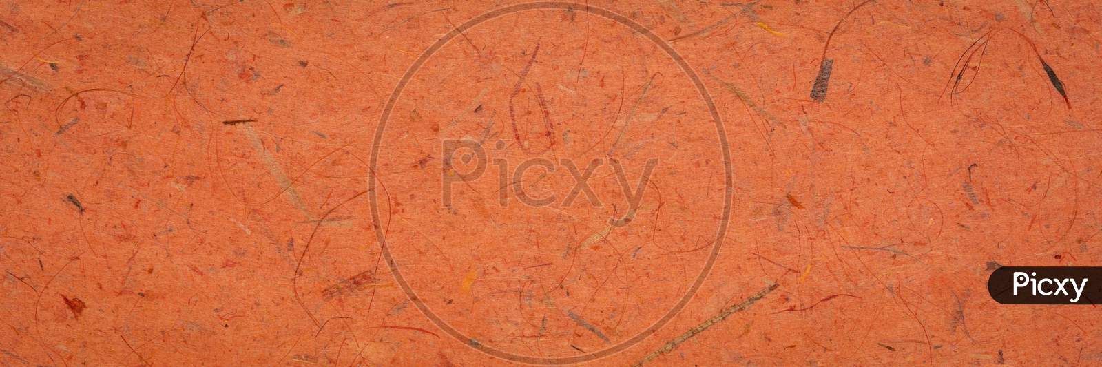 Background Of Sienna Thai Banana Paper With Heavy Banana Bark Inclusions, Web Banner
