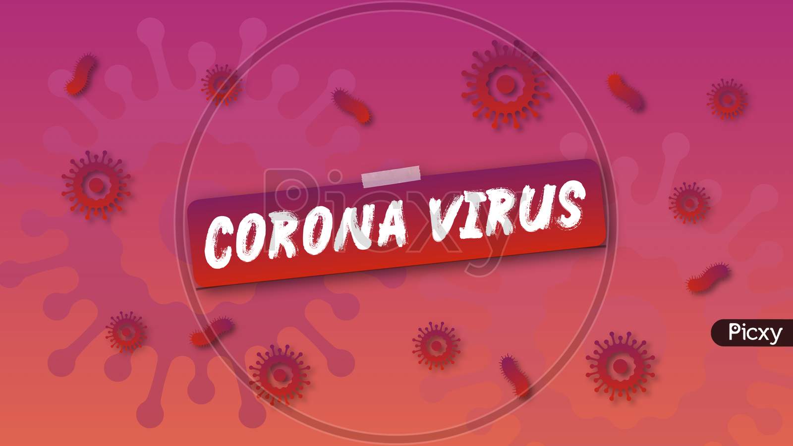Corona Virus Text With Artificial Background