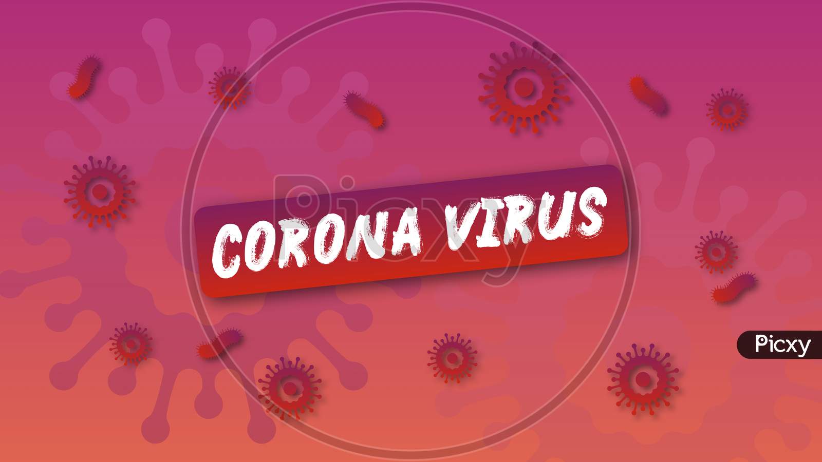 Corona Virus Text With Artificial Background