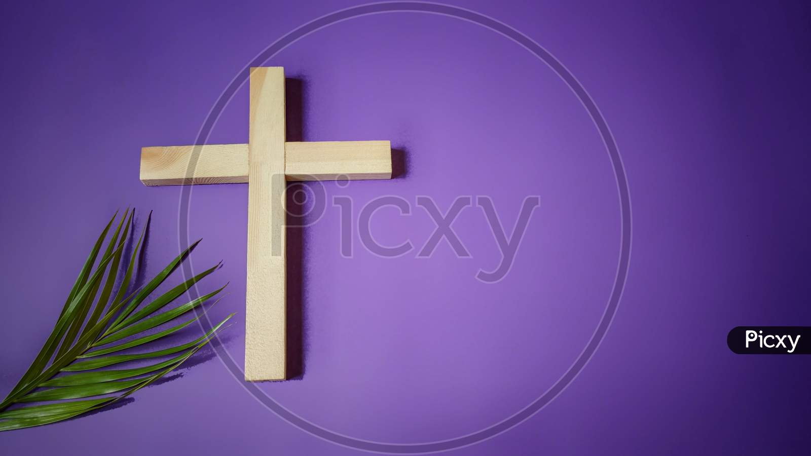 Christ Cross With Space Over an Violet Background