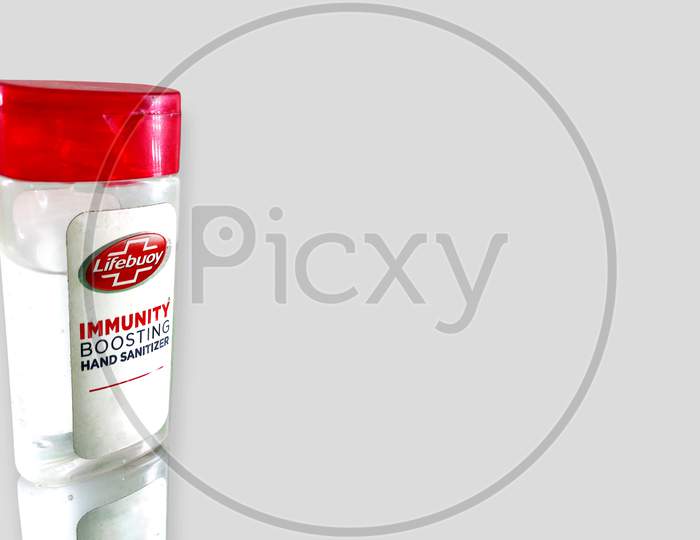 Hisar, Haryana, India - 25 March 2020 : Lifebuoy Hand Sanitizer, For Killing Gems On Hand Without Water, In India Sanitizers Are Quite Famous For Their Use And Purpose.
