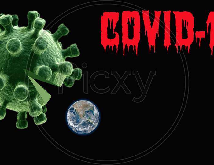 COVID-19 is eating the Earth- poster
