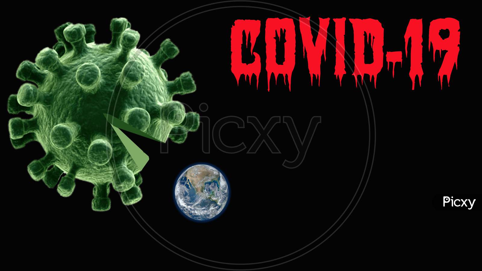 COVID-19 is eating the Earth- poster