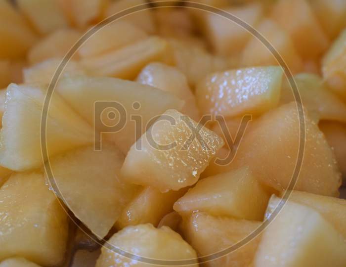 Musk melon pieces diet food fruit good for health