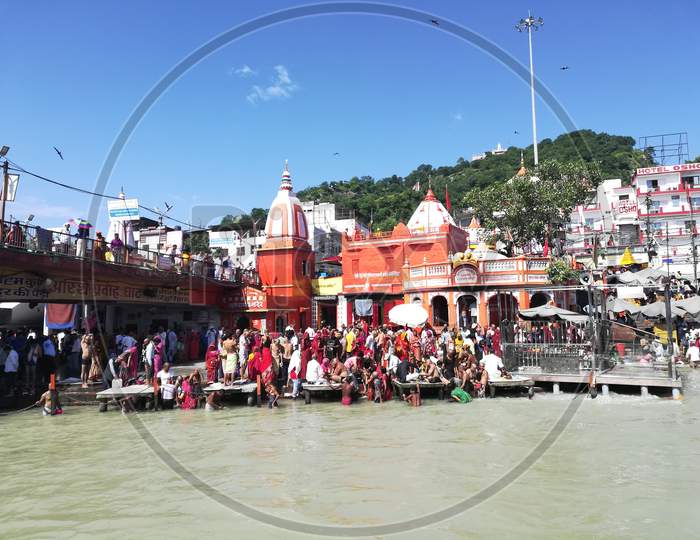 Har Ki Pauri A Famous Ghat On The Banks Of The Ganges In Haridwar In The Indian State Of Uttarakhand