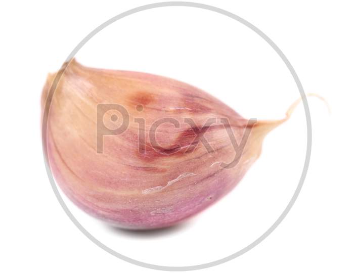 Garlic Clove.  Isolated On A White Background