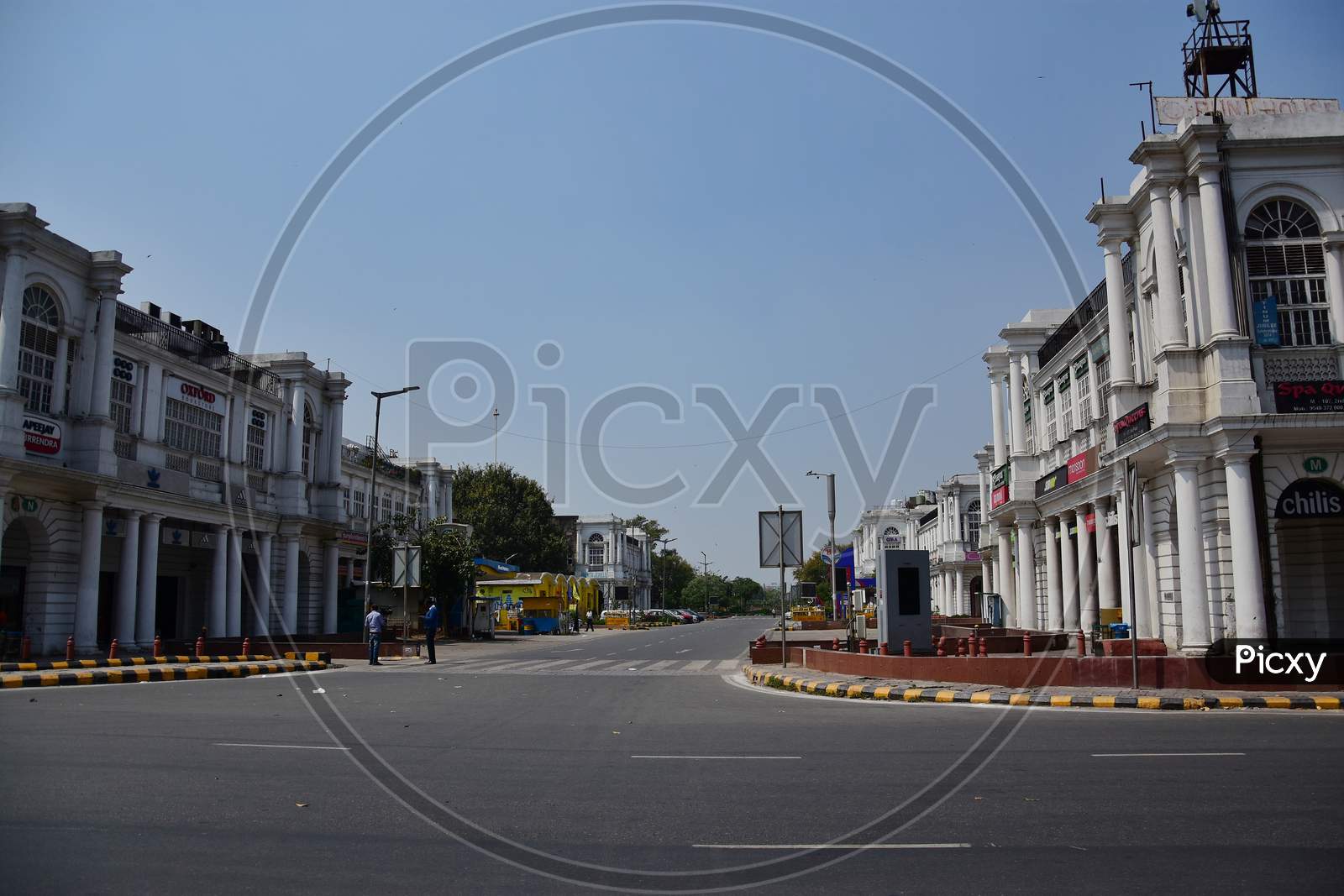 Deserted Roads Due to  Corona Virus or COVID 19 Outbreak Lockdown in Delhi