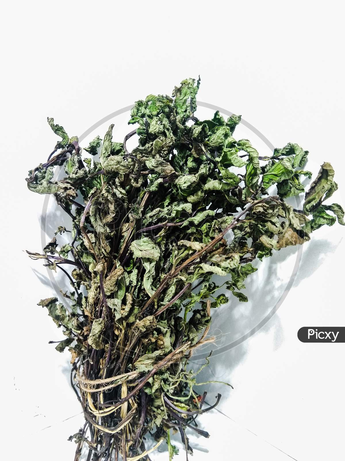 A picture of dry mint leafs