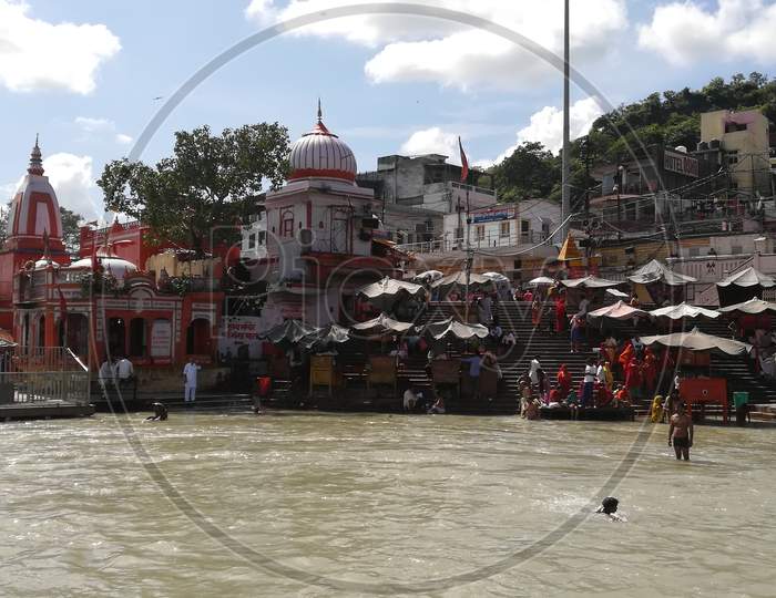 Har Ki Pauri a famous ghat on the banks of the Ganges in Haridwar in the Indian state of Uttarakhand